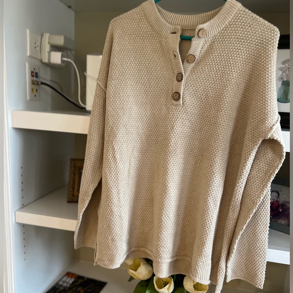 Women’s waffle sweater soft sz M - Picture 5 of 5